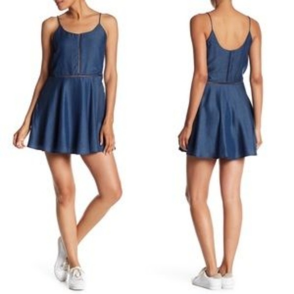 NWT Lovers + Friends Northbound Denim Cutout Dress - Picture 3 of 3